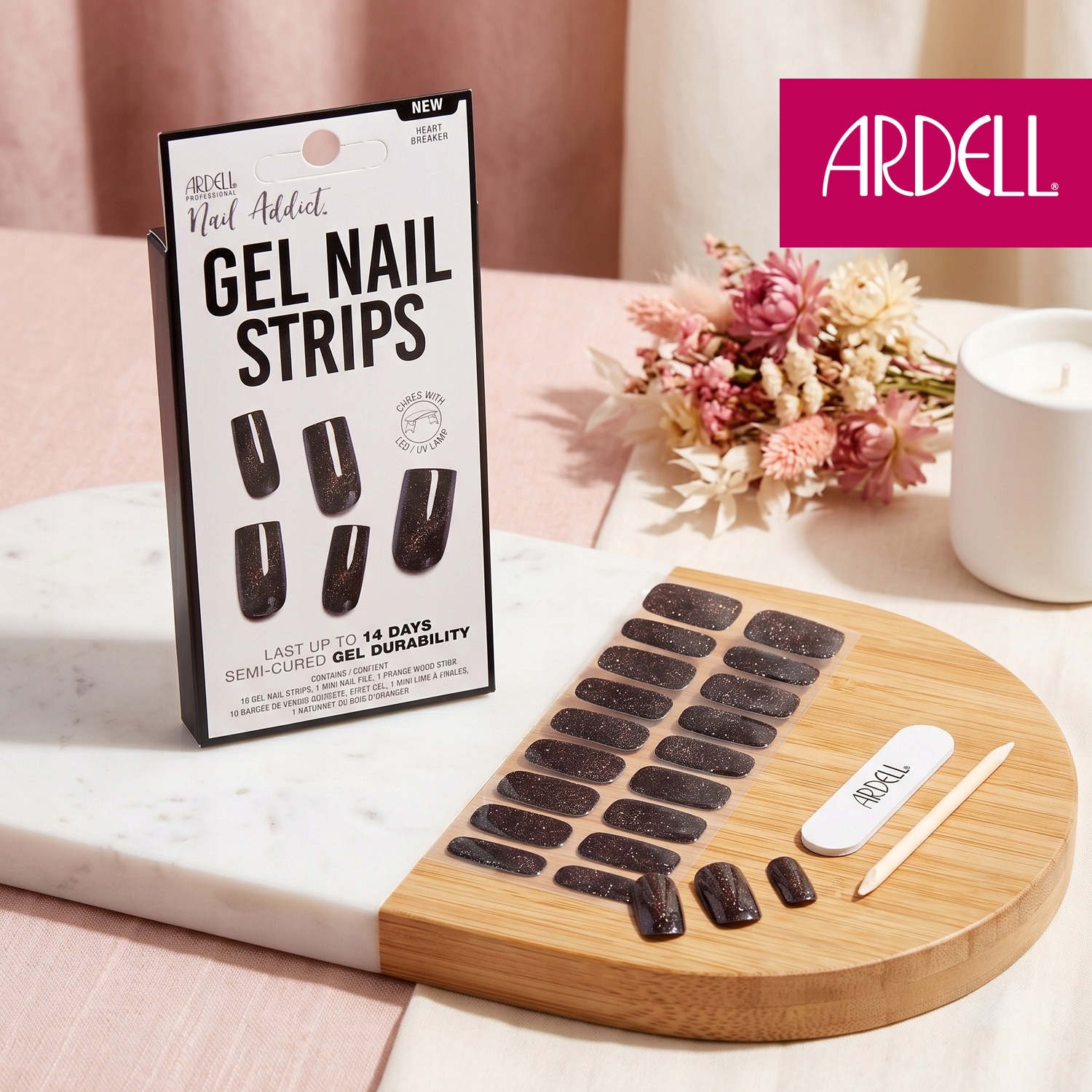 Ardell Nail Addict Gel Nail Strips Heart Breaker
